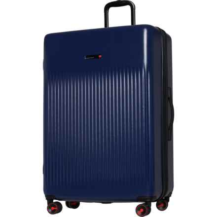 Sharper Image 29” Divider Spinner Suitcase - Hardside, Expandable, Navy in Navy