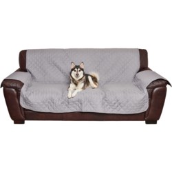 Sharper Image Premium Sofa Cover - Reversible, 110x75” in Gray/Black