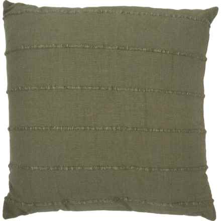 Sheffield Home Carmen Woven Stripe Throw Pillow - 20x20” in Olive
