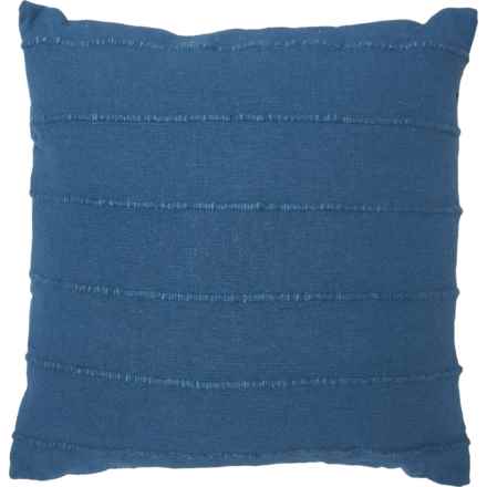 Sheffield Home Carmen Woven Striped Throw Pillow - 20x20” in Slate Blue