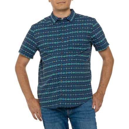 Sherpa Adventure Gear Bagmati Stripe Shirt - Short Sleeve in Neelo Blue