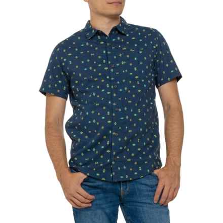 Sherpa Adventure Gear Bhutan Geo Shirt - Short Sleeve in Neelo Blue