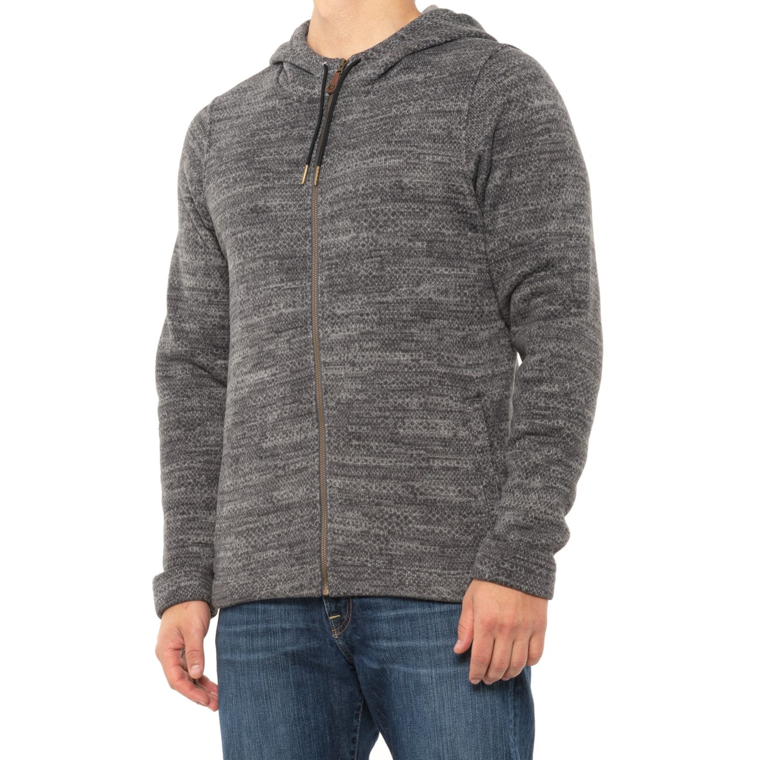 men's triple texture fleece jacket