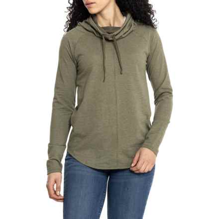 Sherpa Adventure Gear Marpori Cowl Neck Shirt - Long Sleeve in Evergreen