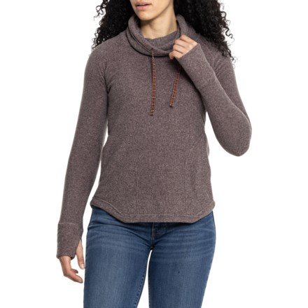 Sherpa Adventure Gear Rolpa Cowl Neck Fleece Shirt - Long Sleeve in Blush