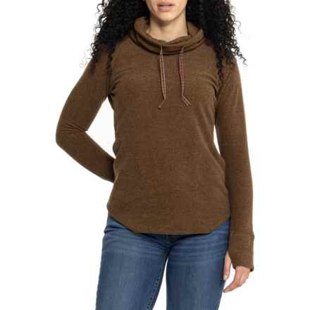 Sherpa Adventure Gear Rolpa Cowl Neck Fleece Shirt - Long Sleeve in Caramel