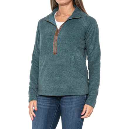 Sherpa Adventure Gear Rolpa Zip Mock Neck Shirt - Long Sleeve in Arctic Blue