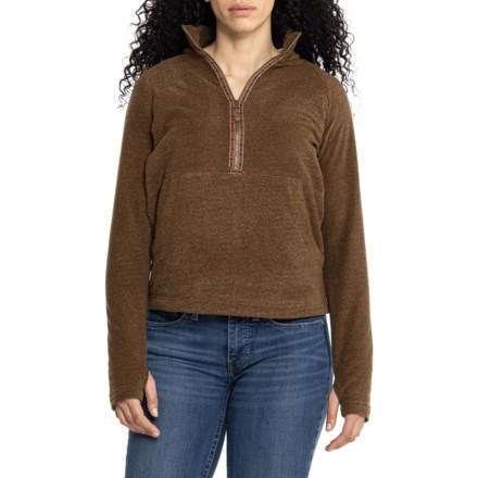 Sherpa Adventure Gear Rolpa Zip Mock Neck Shirt - Long Sleeve in Caramel