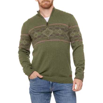 Sherpa Adventure Gear Tej Eco Sweater - Zip Neck, Organic Cotton, Merino Wool in Evergreen
