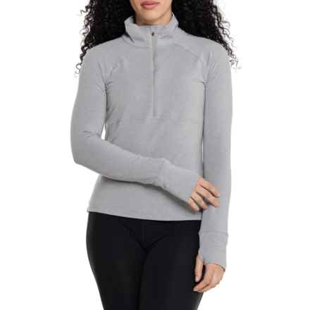 Sherpa Adventure Gear Tendu Active Zip Neck Shirt - UPF 50+, Long Sleeve in Alloy