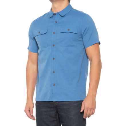 Sherpa Adventure Gear Tharu Journey Shirt - Organic Cotton, Short Sleeve (For Men) in Lapis Blue