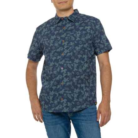 Sherpa Adventure Gear Tiger Floral Shirt - Short Sleeve in Neelo Blue