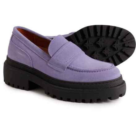 SHOE THE BEAR® Made in Portugal Iona Saddle Loafers - Suede (For Women) in Mauve