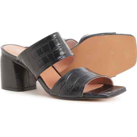 SHOE THE BEAR® Made in Spain Croco Runa Mule Sandals - Leather (For Women) in Black Croco
