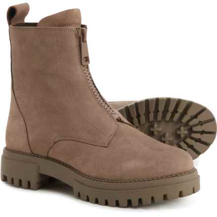 SHOECOLATE Made in India Zip Boots - Nubuck (For Women) in Taupe