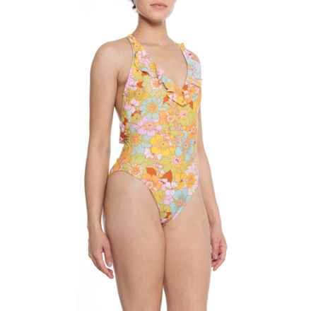 Show Me Your Mumu Groovy Blooms Cape Cod One-Piece Swimsuit in Multi Print