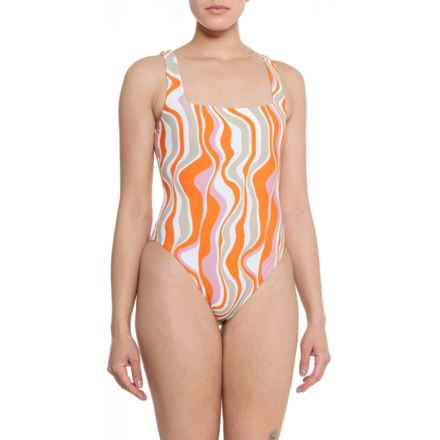 Show Me Your Mumu Wavy Stripe Italia One-Piece Swimsuit in Multi Print