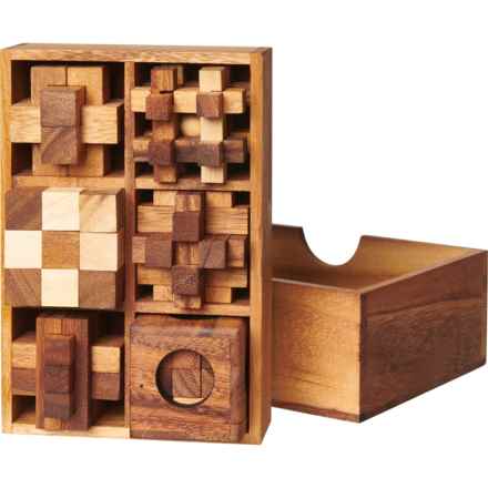 SIAM MANDALAY Mini Wood Puzzles - Set of 6 in Multi