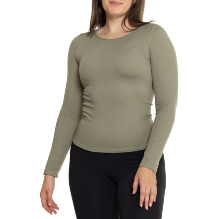 SIELLA Seamless Ribbed Shirt - Long Sleeve in India Ink