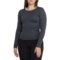 SIELLA Seamless Ribbed Shirt - Long Sleeve in India Ink