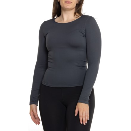 SIELLA Seamless Ribbed Shirt - Long Sleeve in Whisper White