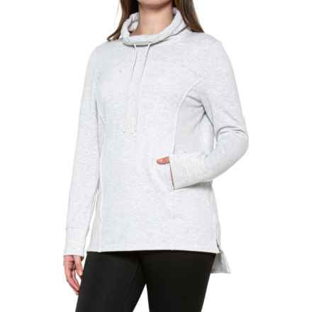 Sierra Designs Cowl Neck Sweatshirt Tunic - Long Sleeve in Light Grey