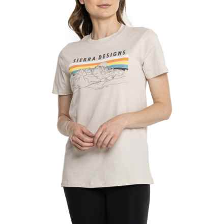 Sierra Designs Organic Cotton Brand T-Shirt - Short Sleeve in Rainy Day