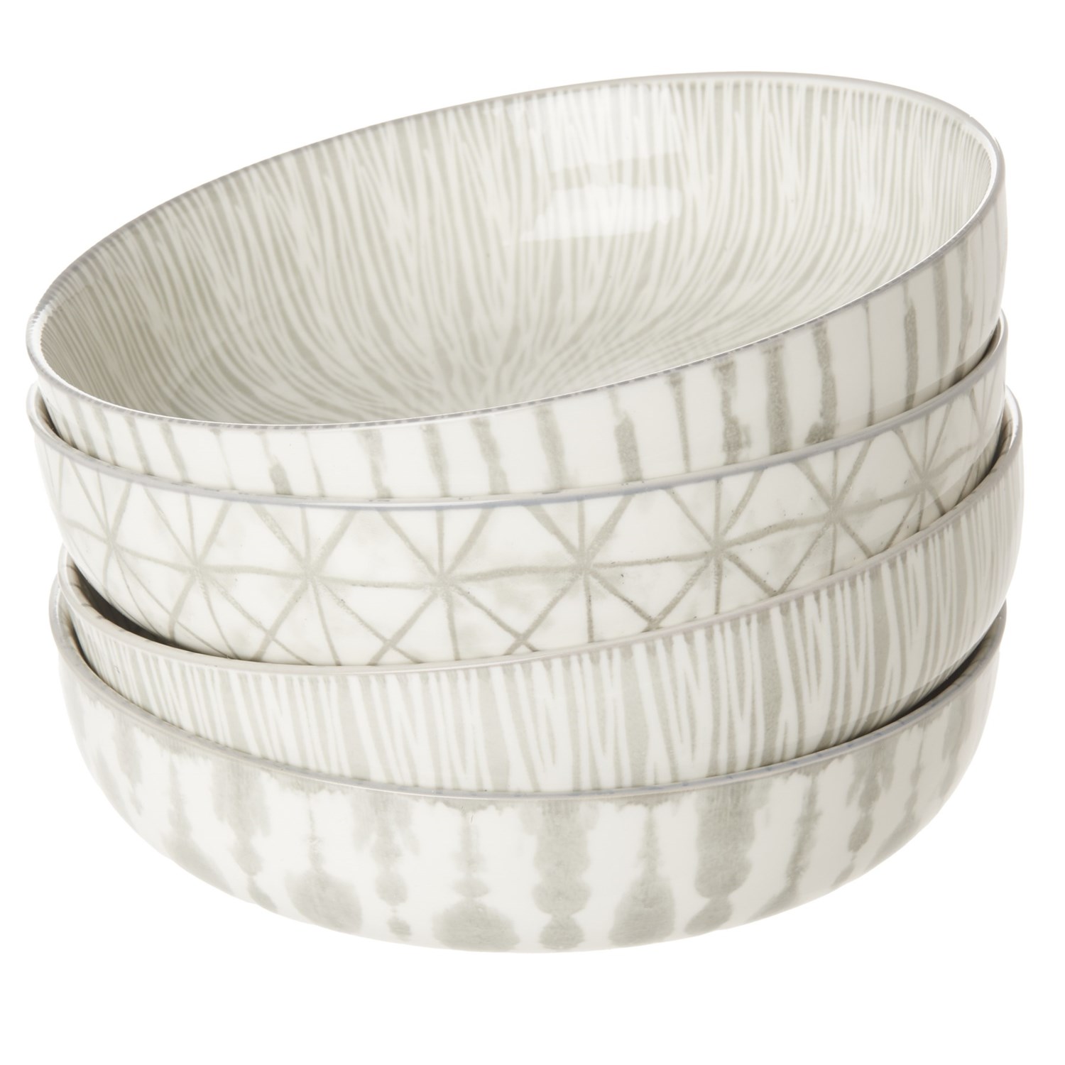 Signature Housewares Tie Dye Dinner Bowls 4Piece, 8” Save 42