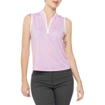 Sigrid Olsen Contrast Trim Tank Top - UPF 50, Sleeveless in Sprouts