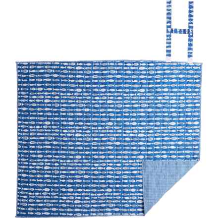Sigrid Olsen Dory Fish Picnic Blanket - 60x70” in Blue