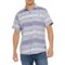 SILVER JEANS CO Textured Stripes Pocket Shirt - Short Sleeve in Dark Blue