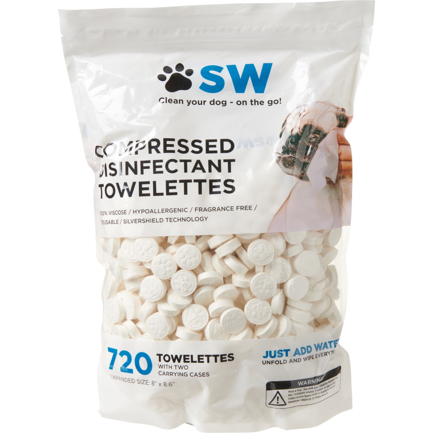 Silver Paw Compressed Disinfectant Dog Towelettes 720Count Save 31