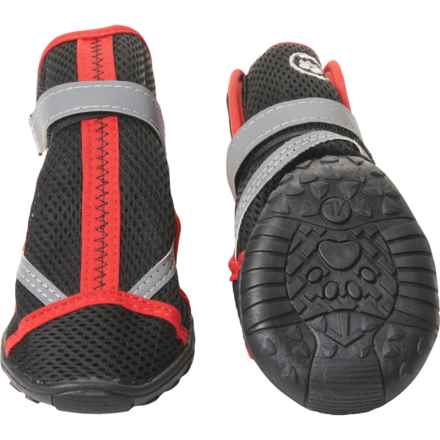 Silver Paw Easy-Fit All-Terrain Dog Boots in Black/Red