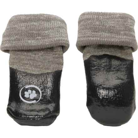 Silver Paw Non-Slip Indoor-Outdoor Dog Booties in Silver Combo