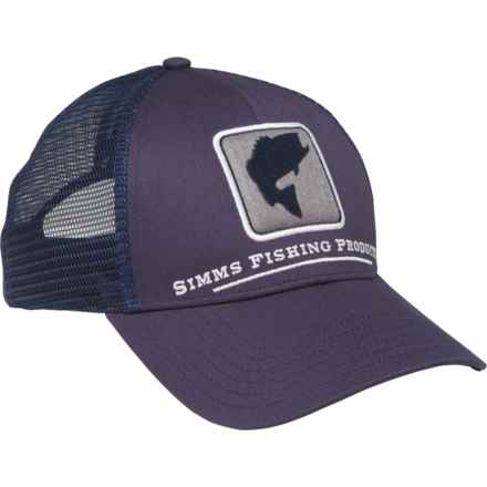 Simms Bass Icon Trucker Hat in Admiral Steel