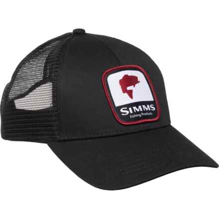 Simms Bass Patch Trucker Hat (For Men) in Black