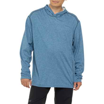 Simms Bugstopper® Hooded Shirt - UPF 30+, Long Sleeve in Nightfall Heather