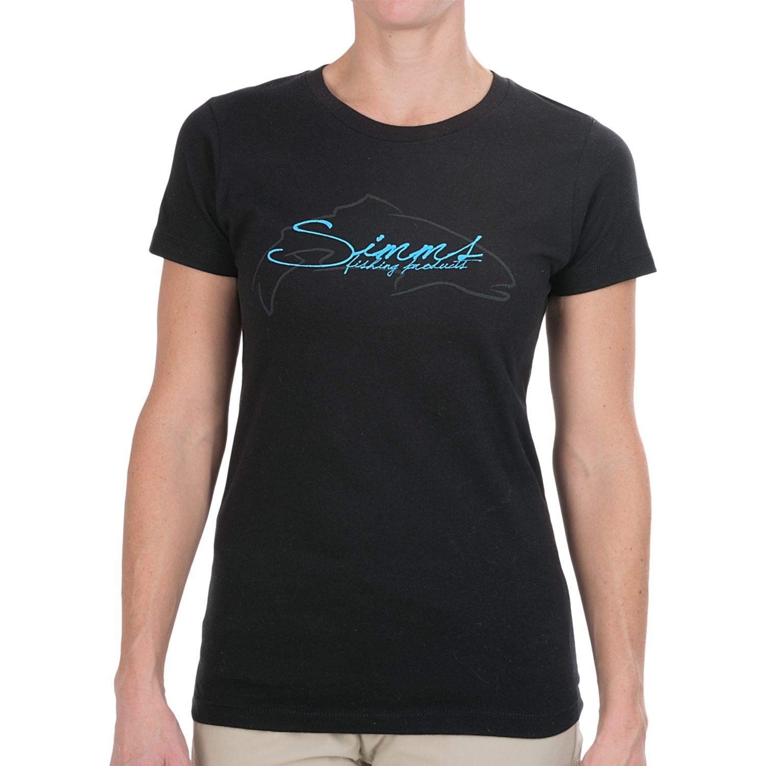 Simms Fish Script T Shirt (For Women) 8359D 56