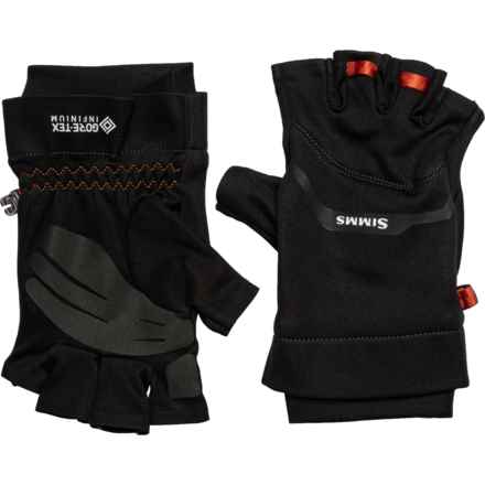 Simms Gore-Tex® INFINIUM Half-Finger Gloves in Black