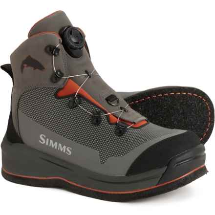 Simms Guide BOA® Wading Boots - Waterproof, Leather, Felt Sole (For Men) in Slate