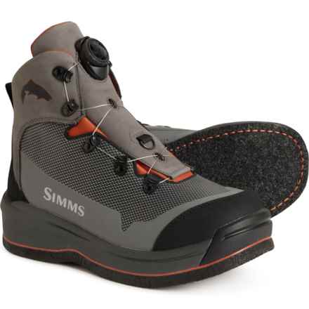Simms Guide BOA® Wading Boots - Waterproof, Leather, Felt Sole (For Men) in Slate