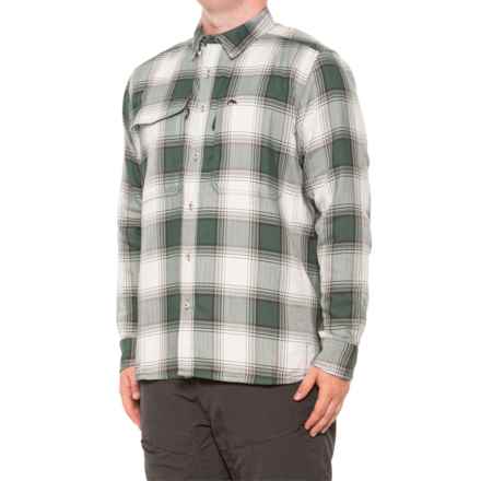 Simms Guide Flannel Shirt - Long Sleeve in Forest/White Dimensional Buffalo