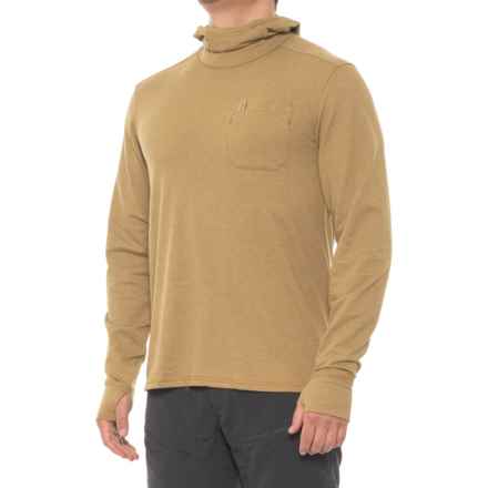Simms Henrys Fork Hooded T-Shirt - Long Sleeve in Camel Heather