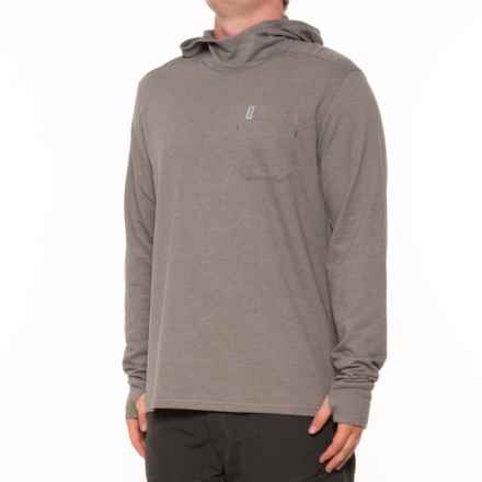 Simms Henry’s Fork Hooded T-Shirt - Long Sleeve in Steel Heather