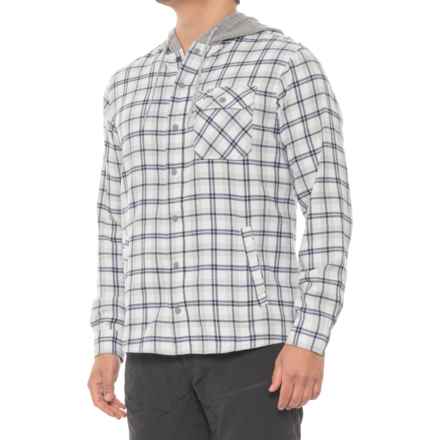 Simms Santee Flannel Hoodie - Organic Cotton in Navy/Sterling Camp Plaid