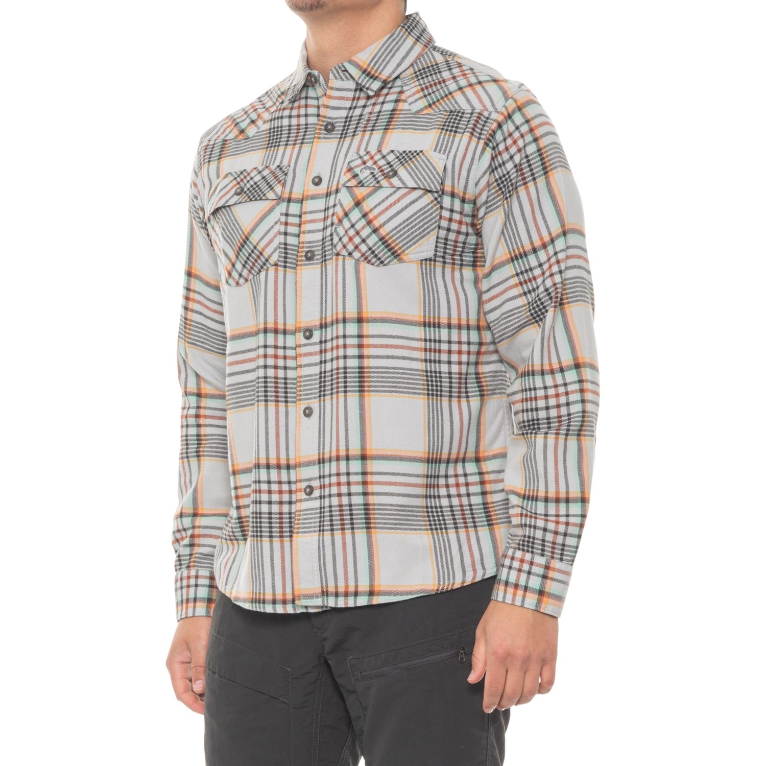 Simms Santee Flannel Shirt Organic Cotton, Long Sleeve Save 55