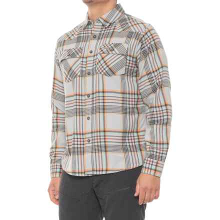 Simms Santee Flannel Shirt - Organic Cotton, Long Sleeve in Sterling/Clay/Carbon Neo Plaid