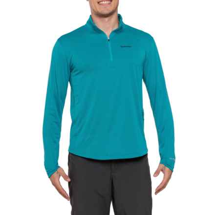 Simms SolarFlex® Plus Shirt - UPF 50, Zip Neck, Long Sleeve in Meridian