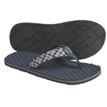Simple Flippee Plaid Sandals - Recycled Materials, Flip-Flops (For Men) in Blue Plaid - Closeouts