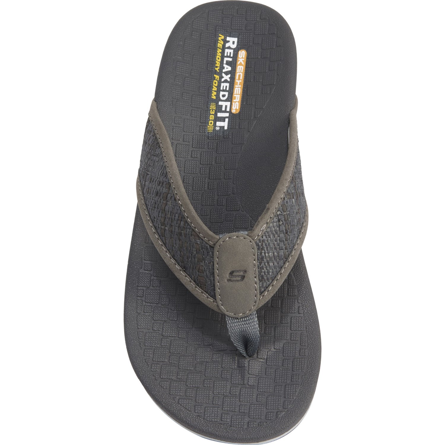 skechers men's memory foam flip flops